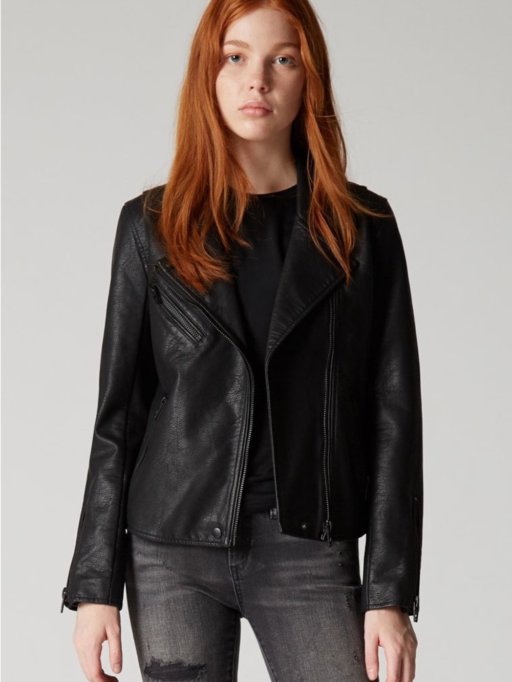 Blank NYC Black Faux Leather Moto Jacket